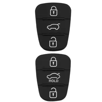 

New Replacement Rubber Pad 3 Buttons Flip Car Remote Key Shell For Hyundai I30 IX35 Kia K2 K5 Key Cover Case