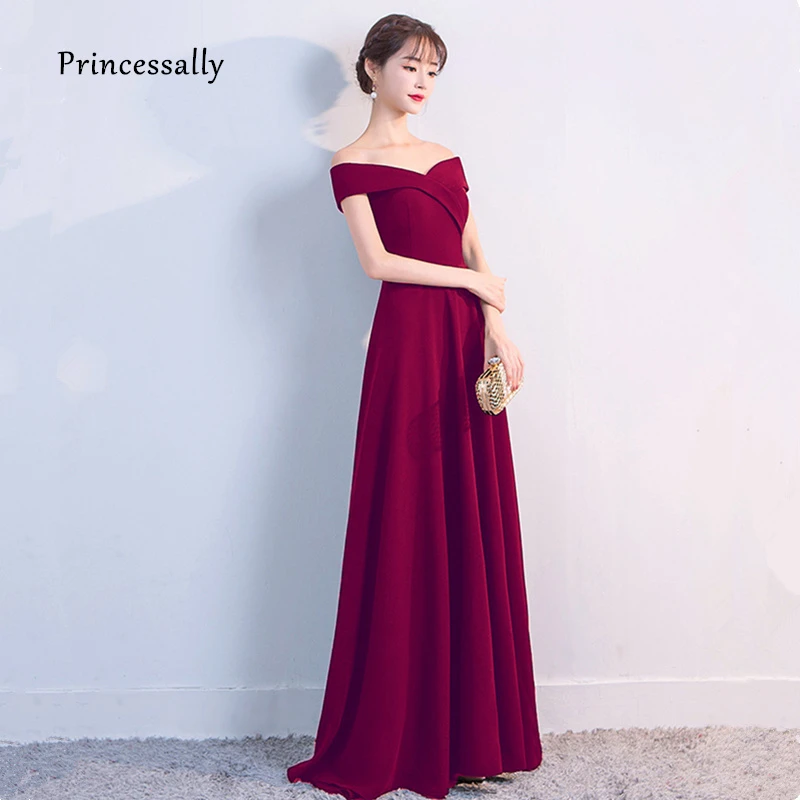 Rubicundo Humedad salir Nuevo Vestido De noche elegante bata De noche línea a vino rojo largo  Vestido De noche Vestido De fiesta elegante Vestido De fiesta largo Prom  Gown 2019 vestidos noche vieja|Vestidos de noche| -