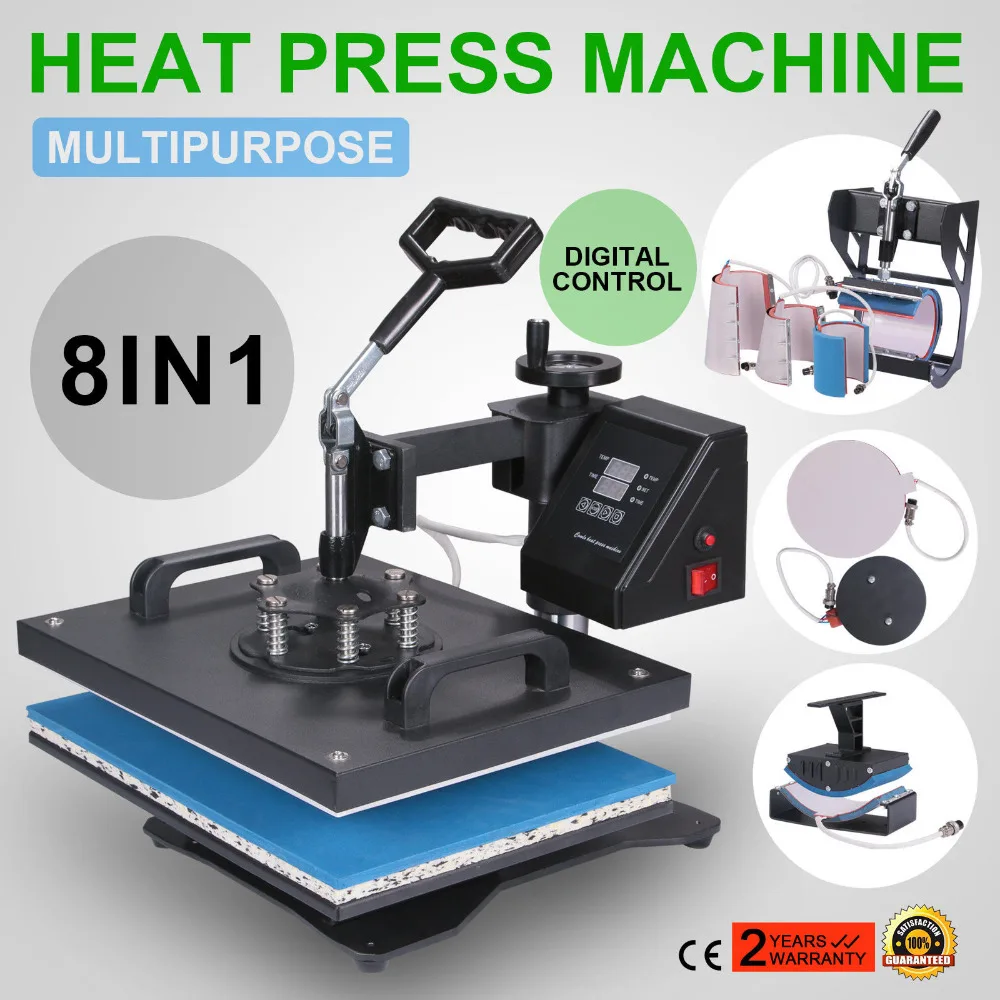 8in1-Transfer-Sublimation-T-Shirt-Mug-Hat-Plate-Cap-Heat-Press-Printing-Machine