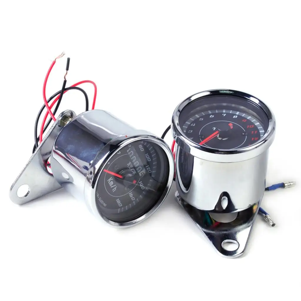 Tacômetro + Duplo Medidor da Motocicleta para Honda Dwcx Novo Universal Chrome 13000 Rpm Velocímetro Odômetro Yamaha Suzuki Led 13 motocicleta para honda yamaha suzuki