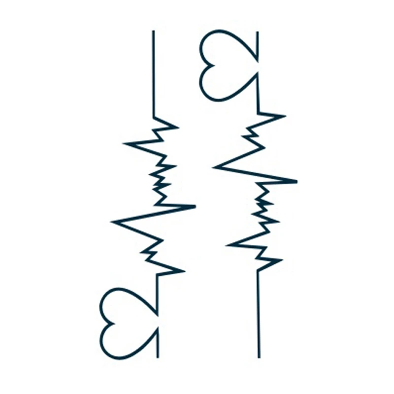 Wyuen временная татуировка для взрослых, водостойкая тату-наклейка, боди-арт, мода, сердцебиение, для мужчин и женщин, AB-010