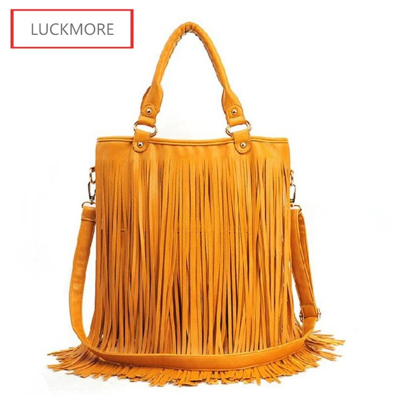 2016 Hot Women Summer Suede Leather Bag Fringe Tassel Handbags Vintage Clutches Messenger Female Shoulder Crossbody Bags Ladies