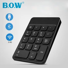 B.O.W Portable Slim Small Numeric Keyboard , 18 Keys USB Bluetooth Wireless mini Numeric Keypad for Laptop Desktop PC Notebook B.O.W Portable Slim Small Numeric Keyboard , 18 Keys USB Bluetooth Wireless mini Numeric Keypad for Laptop Desktop PC Notebook