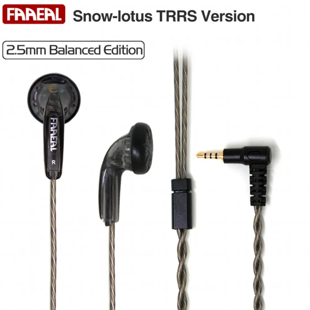 

FAAEAL Snow-lotus 64ohms 2.5MM Balanced Edition Hifi Earphone Earbuds For MP3 Player Amplifier 2.5mm TRRS Version