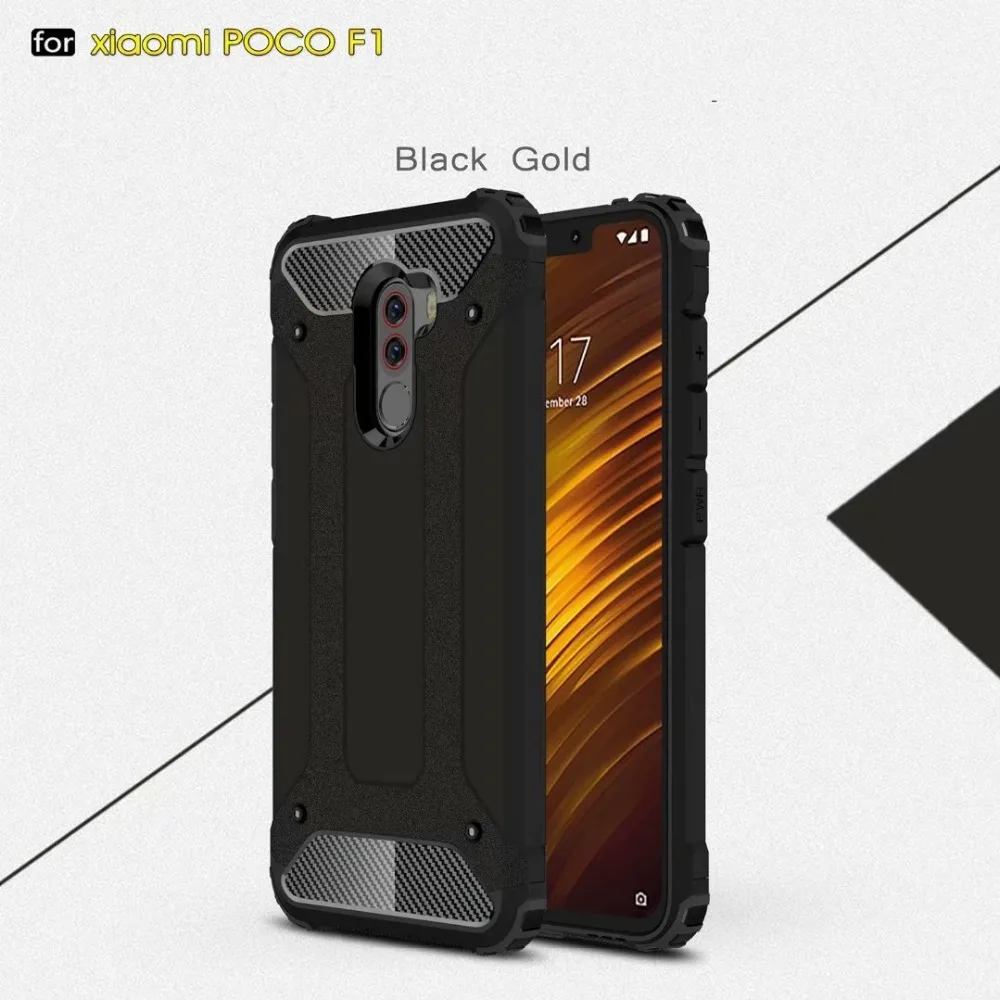 Для Xiaomi Pocophone F1 чехол Чехол Броня тонкий жесткий силиконовый для телефона Poco Global