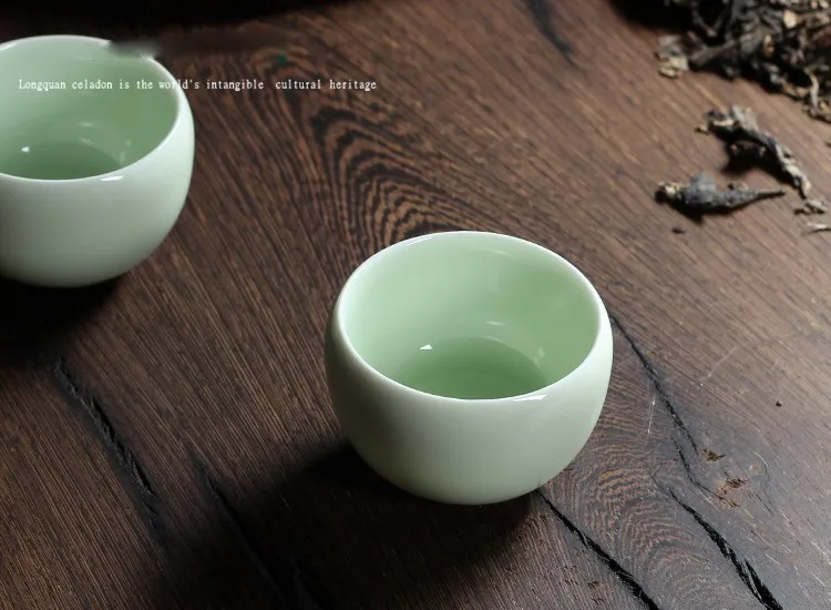 1 шт шесть цветов Китайский Longquan Celadon фарфоровые Gaiwan чайные чашки фарфоровая чаша 100 мл китайский заварочный чайник Celadon Crackle чайная чашка