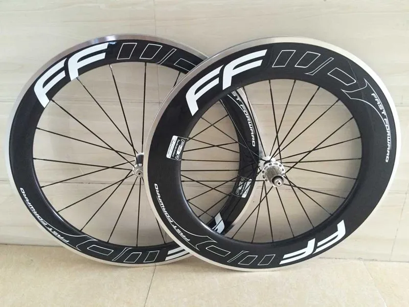 carbon bike alloy brake surface 700C glossy finish,90mm clincher road wheel,23mm width carbon alloy powerway wheels ceramic hub