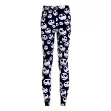 Эластичные повседневные штаны с 3D Цифровым принтом черепа и скрещенных костей женские Леггинсы 7 размеров одежда для фитнеса