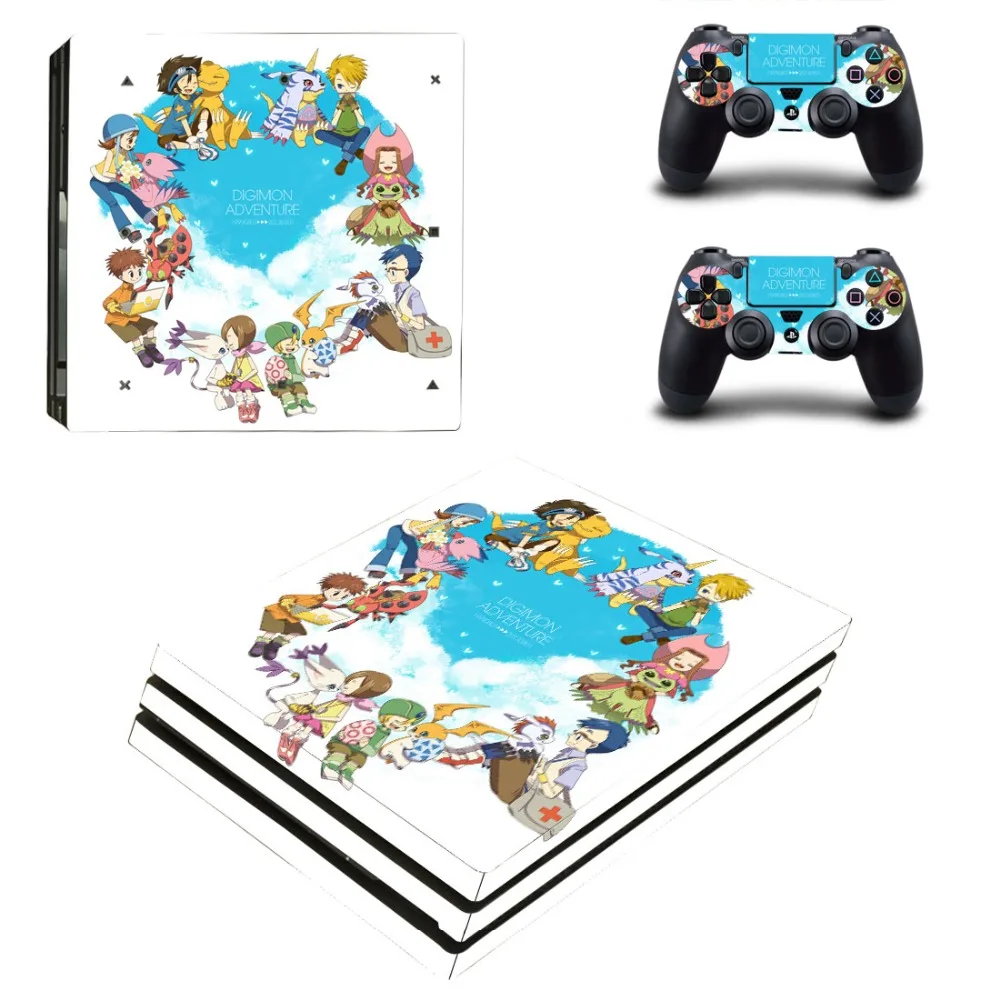 Приключения Дигимонов Цифровой Монстр PS4 про кожу Стикеры наклейка для Игровые приставки 4 PS4 консоли и 2 контроллера Скины Стикеры винил