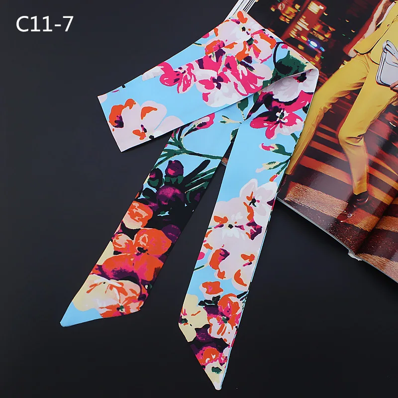 2018 Новый герани тонкий узкий Модные женские галстук одной ручке шарф маленький лента шарф платок