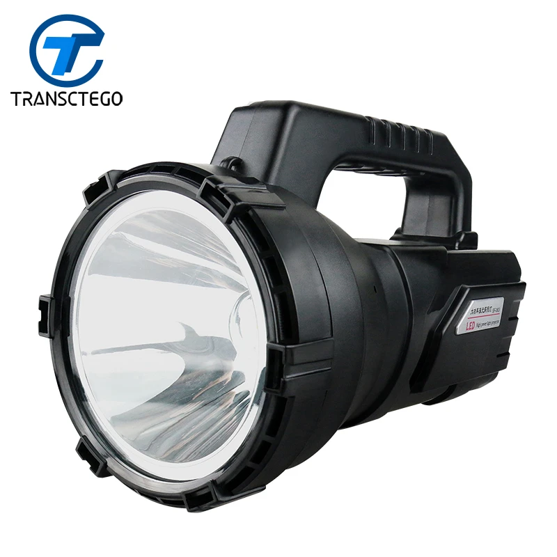 transutego reflector led recargable de largo alcance linterna portatil para exteriores linterna potente para caza y senderismo