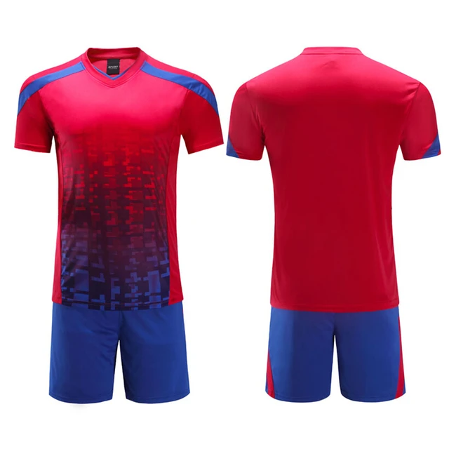 New kids soccer kits men's custom football jersey paintless soccer