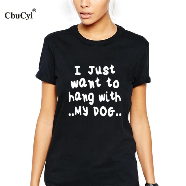 Voglio Solo Appendere Con Il Mio Cane T Shirt Hipster Divertente