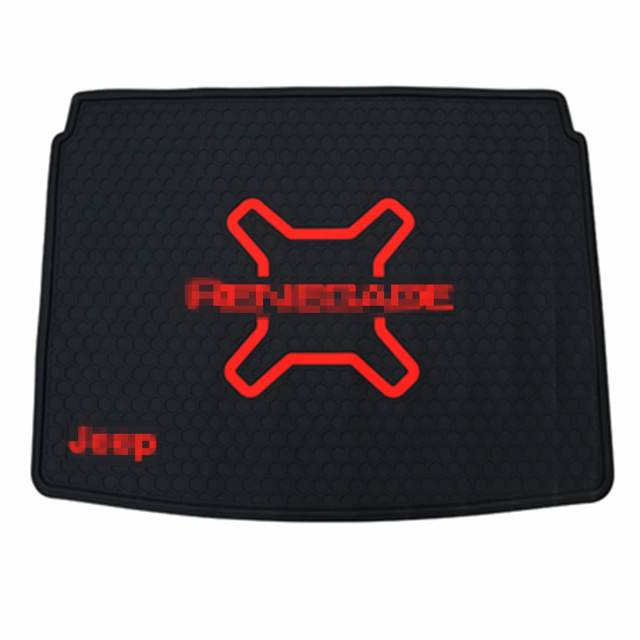 

For Jeep Renegade Dedicated Car Cargo Rear Trunk Mat Boot Liner Tray Rubber Texture All Weather Waterproof