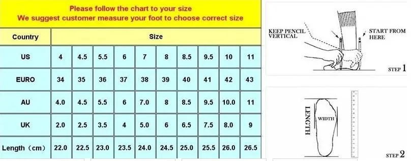 women`s size chart