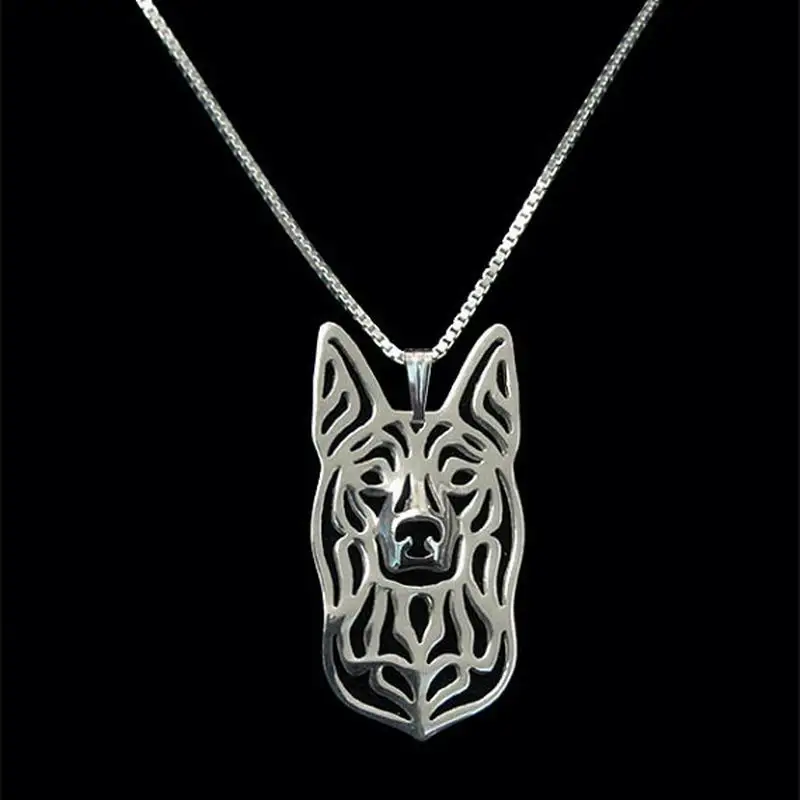 

Fashion Silver Alloy Dog Shaped Necklaces Women's Australian Kelpie Pendant Necklaces For Retail Drop Shipping