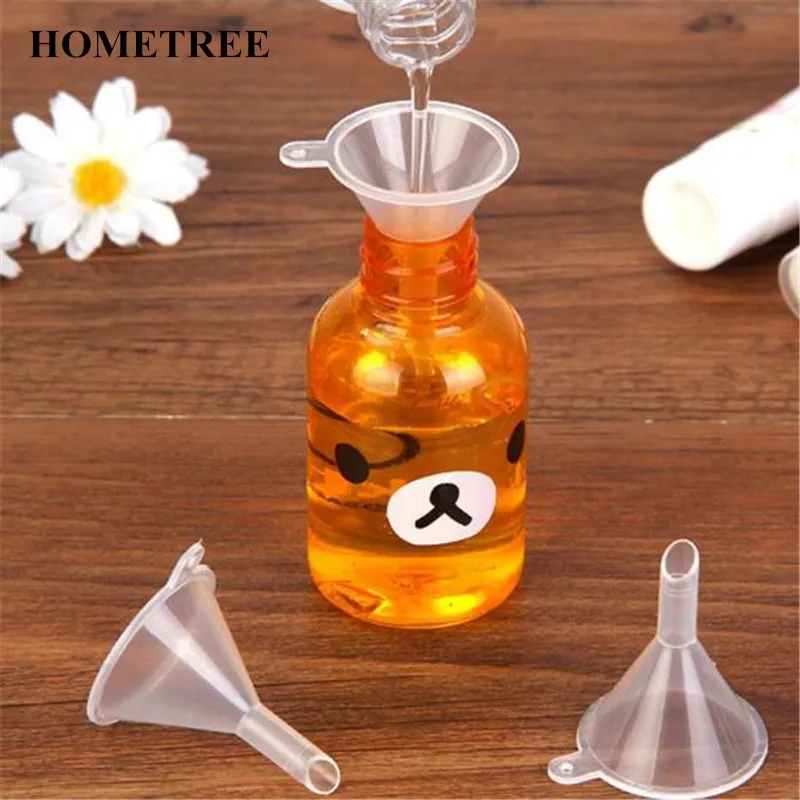 

HOMETREE 2 Pcs/set Plastic Mini Funnels For Kitchen Household Cosmetic Perfume Liquid Dispensing Funnel New Measuring Tools H662