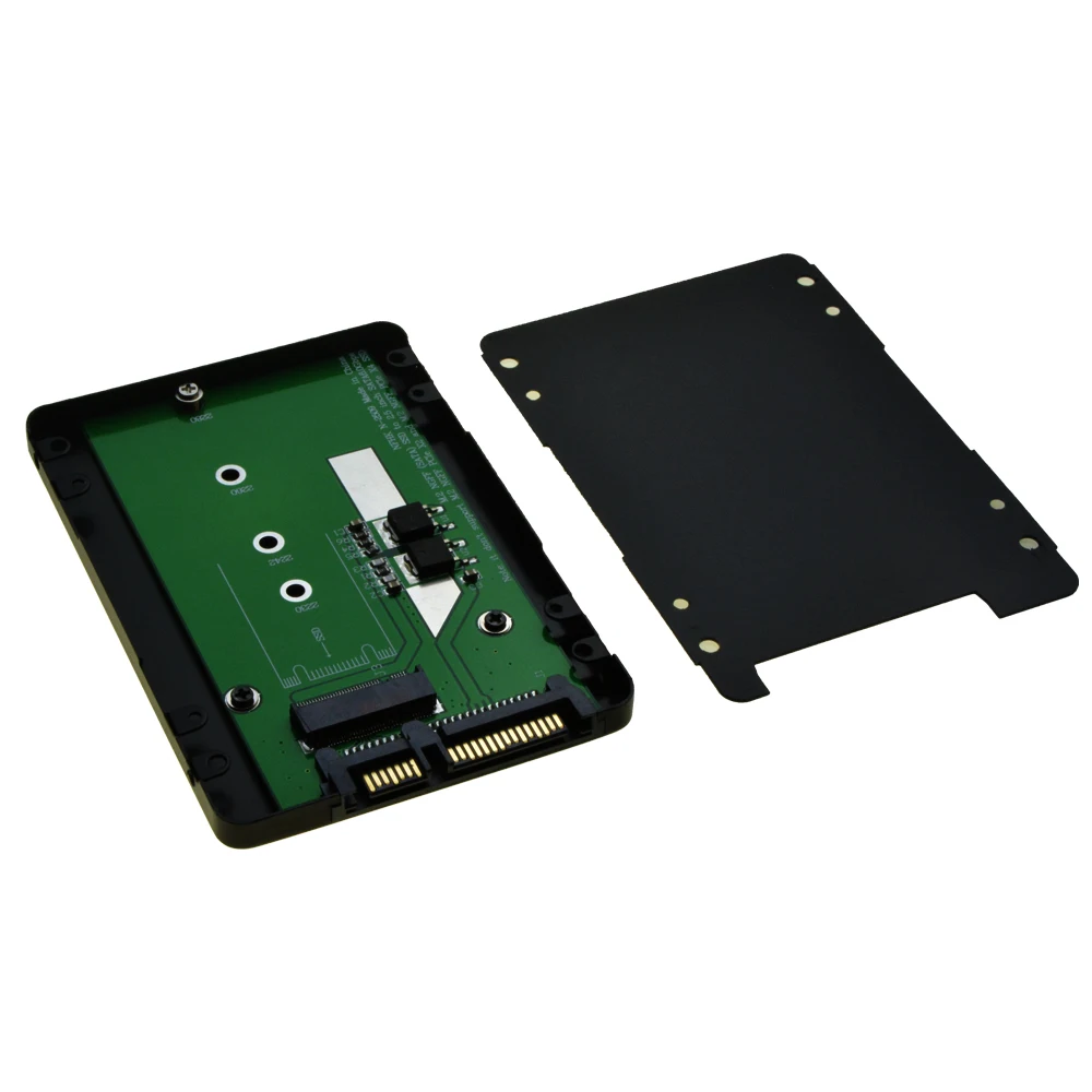 

B+M key M.2 SATA SSD to 2.5 SATA 6Gbps adapter card with enclosure Socket 2 NGFF SSD convert 22Pin SATA 3.0 Metal Case