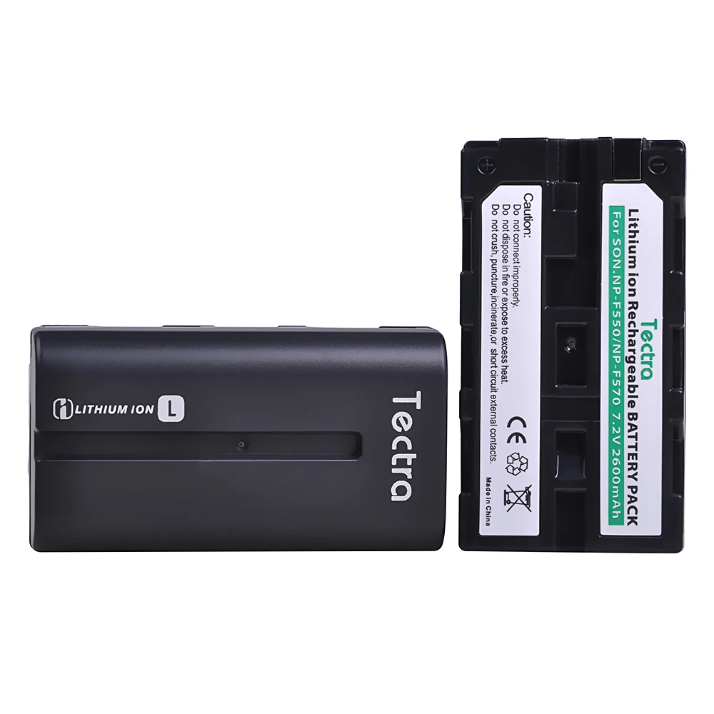 Tectra 2 шт. 2600 мАч NP F550 F570 NPF550 батарея для Sony CCD TR3000 TRV85 DCR VX2000 NPF570 батарея|Цифровые