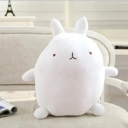 Humor Ted Kawaii Cute Molang Bunny, мягкие плюшевые игрушки и подарки для мальчиков и девочек, для праздника, дня рождения и повседневного веселья - Цвет: Белый