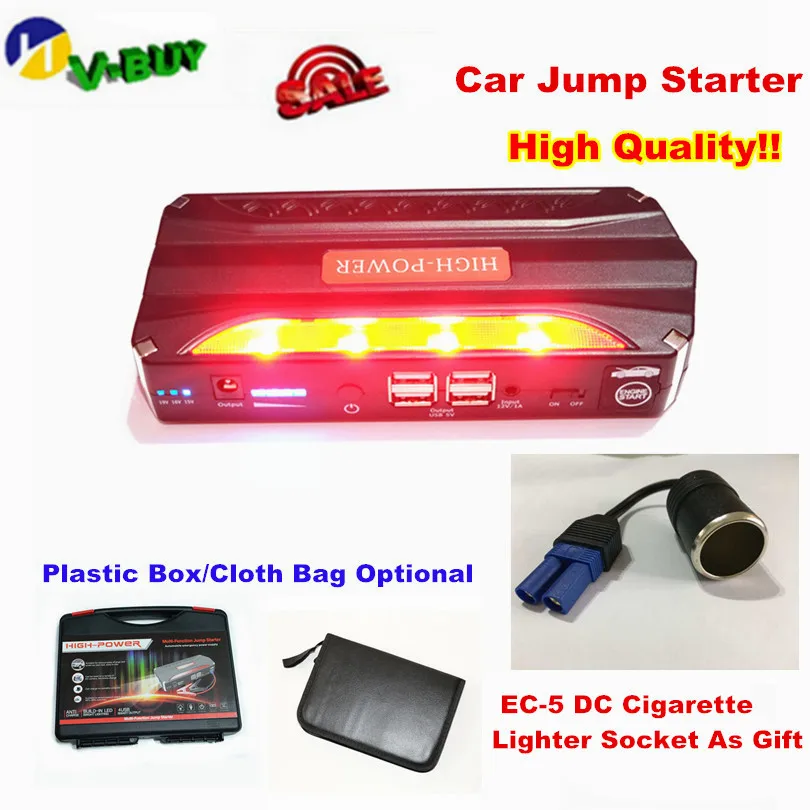 

High Capacity New Car Jump Starter 4 USB Power Bank Emergency Charger for Petrol & Diesel Car + Plastic Carry Case