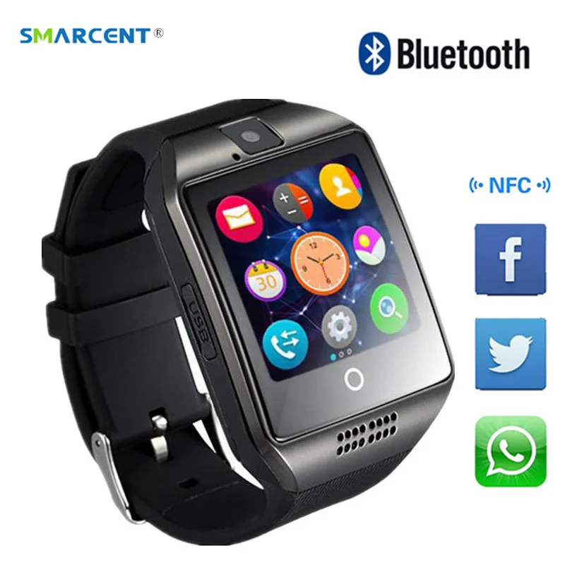 

Bluetooth Smart Watch with Camera Facebook Whatsapp Twitter Sync SMS Smartwatch Support SIM TF Card For IOS Android pk DZ09 X1