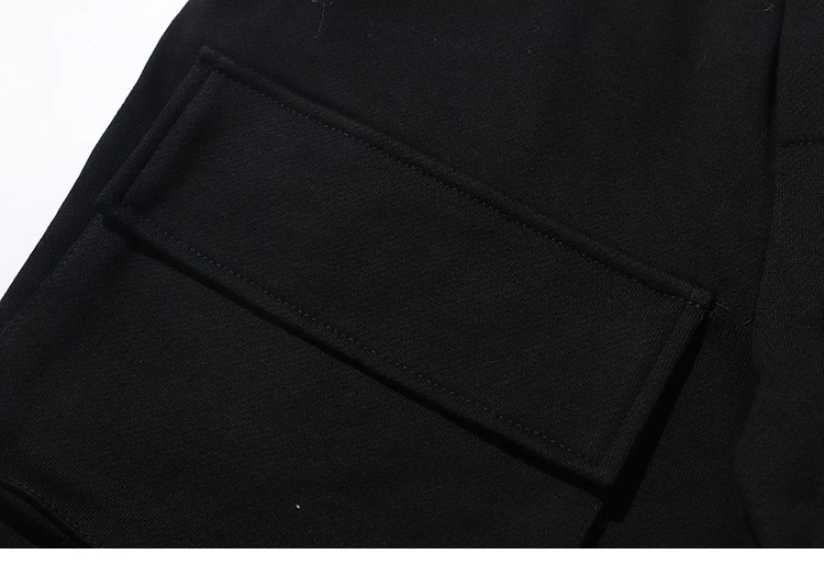 Мужские хип-бедра брюки карго мульти карманы спортивные брюки Уличная Брюки в стиле Харадзюку джоггеры спортивные брюки черный хипстер уличная одежда