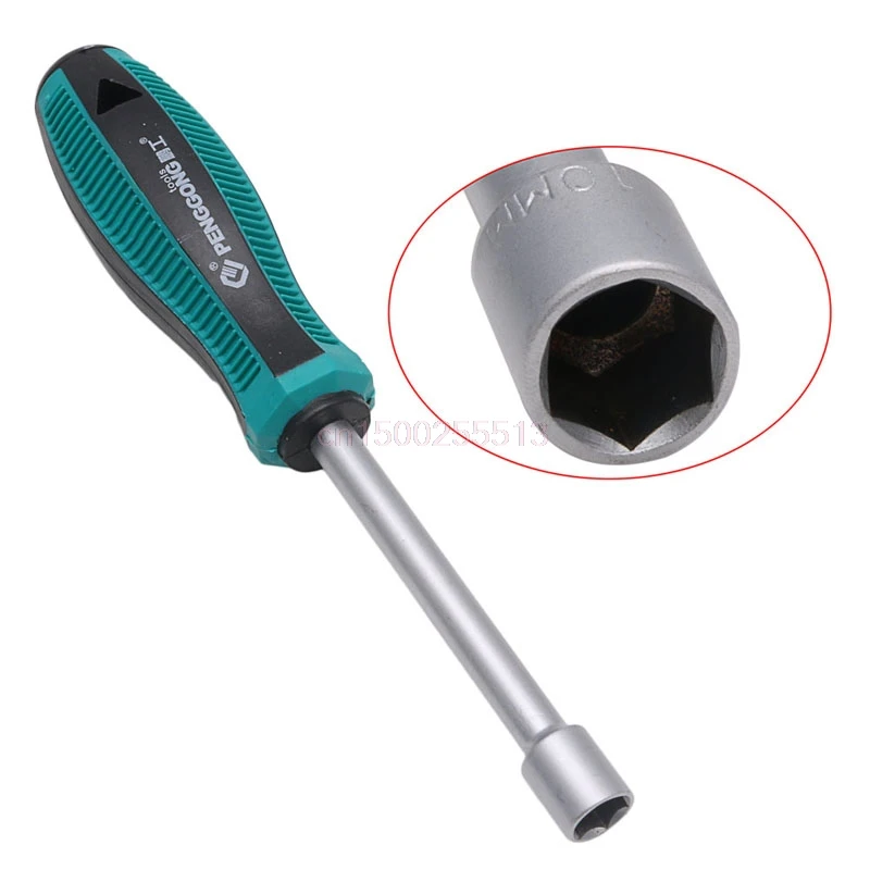 3-11mm Metal Socket Driver Hex Nut Key Wrench Screwdriver Nutdriver Hand Tool - Цвет: 10mm