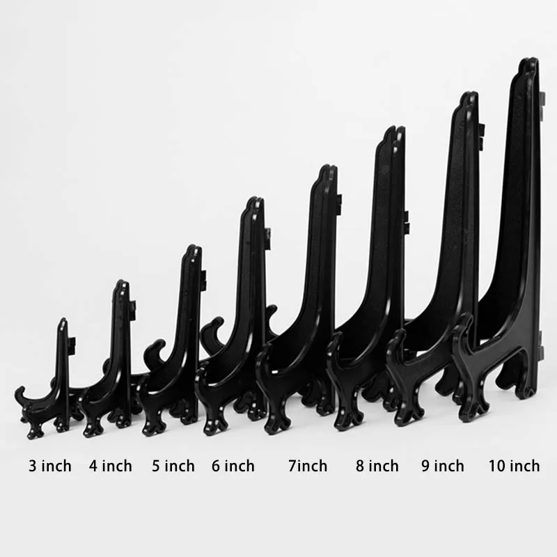 6 Pcs Iron Display Stand Black Iron Easel Plate Holder Stand 4 6 8 inch