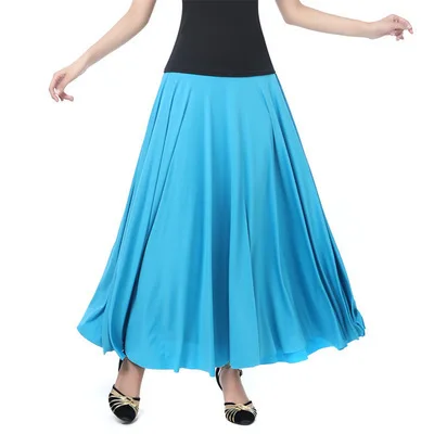 Макси 6XL Летняя мода Модальная длинная юбка однотонная 90 см длина винтажная юбка для женщин черная белая длинная юбка высокая эластичная талия - Цвет: blue