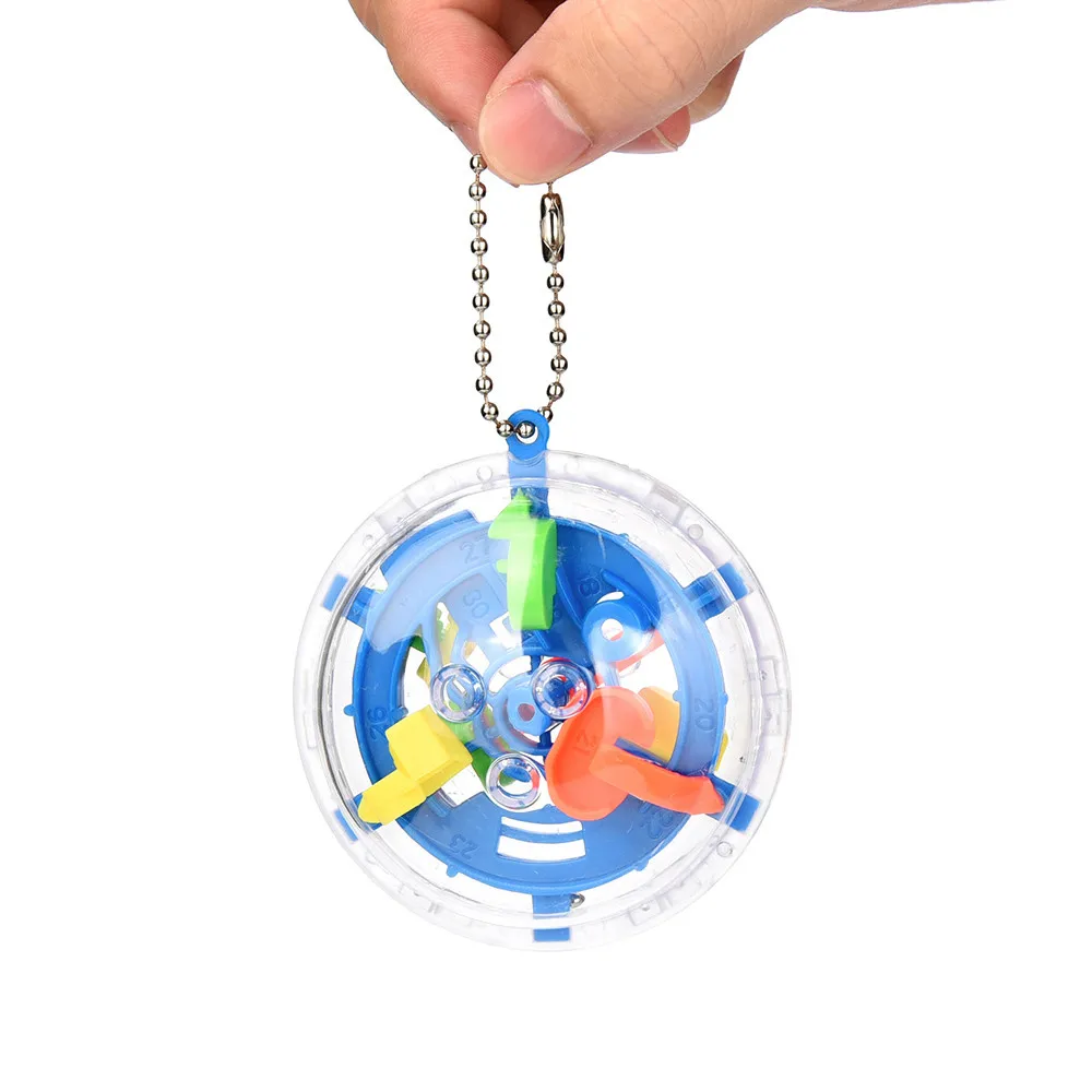 

Mini Ball Maze Intellect 3d Puzzle Toy Balance Barrier Magic Labyrinth Spherical Intelligence Logic Ability Training Game Toy