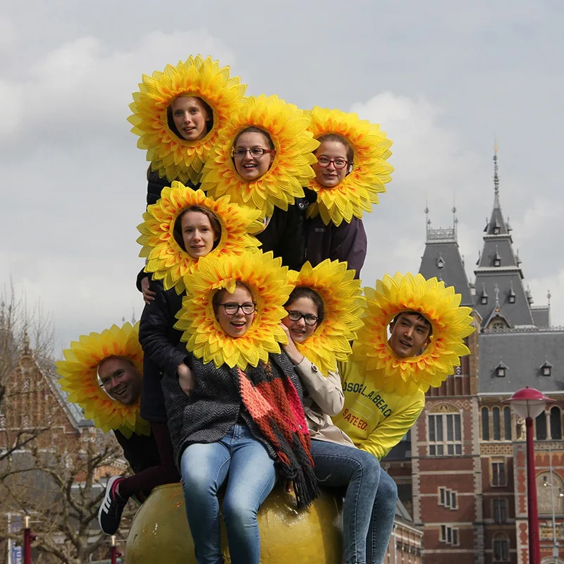 Show own face's flower фестиваль праздников фотореквизит цветы для детских игр