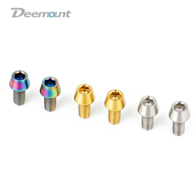 Deemount Ti TC4 البراغي M5 * 9 رأس سداسي ل دراجة التحول كابل تحديد MTB الطريق دراجة أجزاء Derailleur كابل التيتانيوم مسامير 2 قطعة