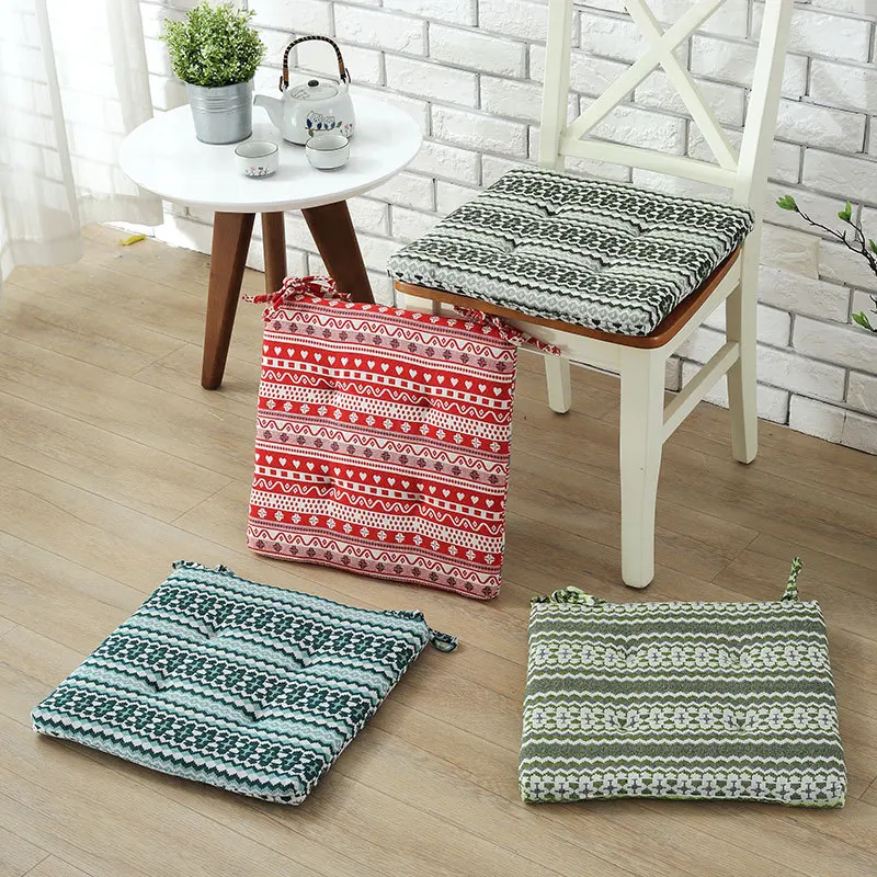 

Bohemian Style Decorative Printed Square Taboret Seat Cushion Soft Comfortable Chair Bar Stool Cushion Home Decor Supplies