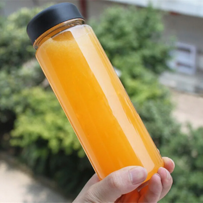 

500ML Portable Plastic Water Bottles Transparent Juice Tea Coffee Kettle Drinkware Sports Cycling Camping Water Bottle x