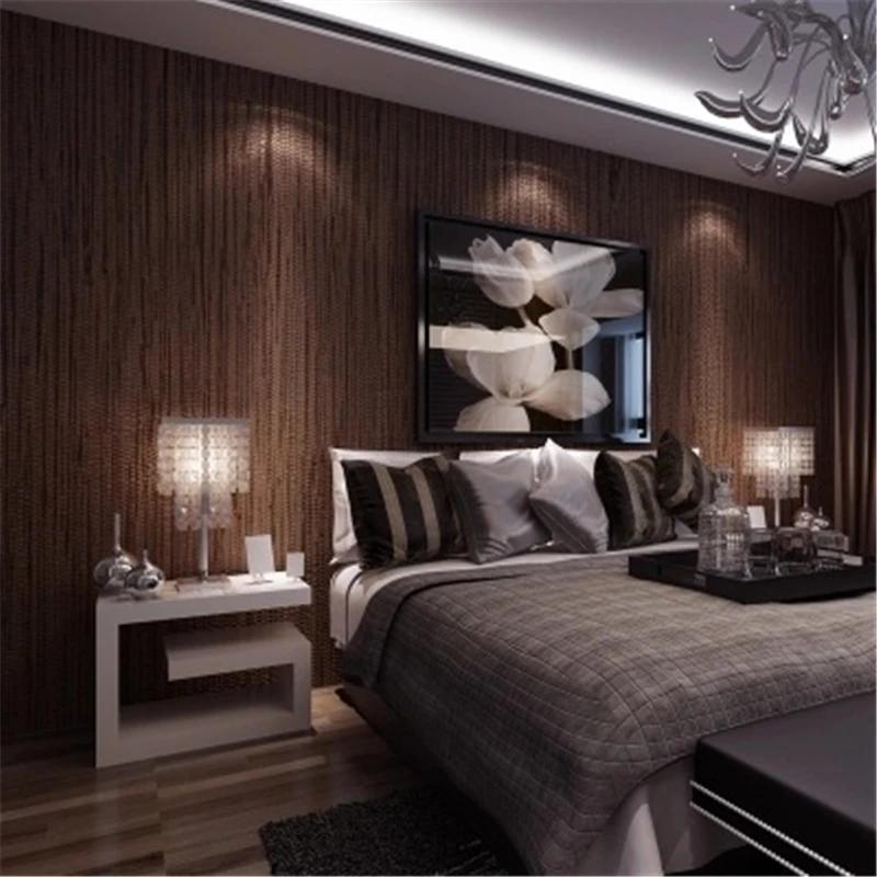 

beibehang Modern simple plain grass flocking non - woven wallpaper wallpaper hotel bedroom living room full of wallpaper