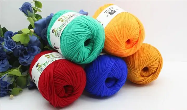 ZENGIA 1pc Knitting Yarn Crochet Thread for Knitting Nanometer Protein Velvet Eco-friendly Soft Yarns for Baby Cloth 50g/Ball