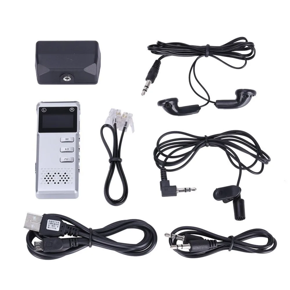 Portable 8GB Digital Audio Voice Recorder Dictaphone Stereo Recording with MP3 Player Support TF card -Gray Consumer Electronics
