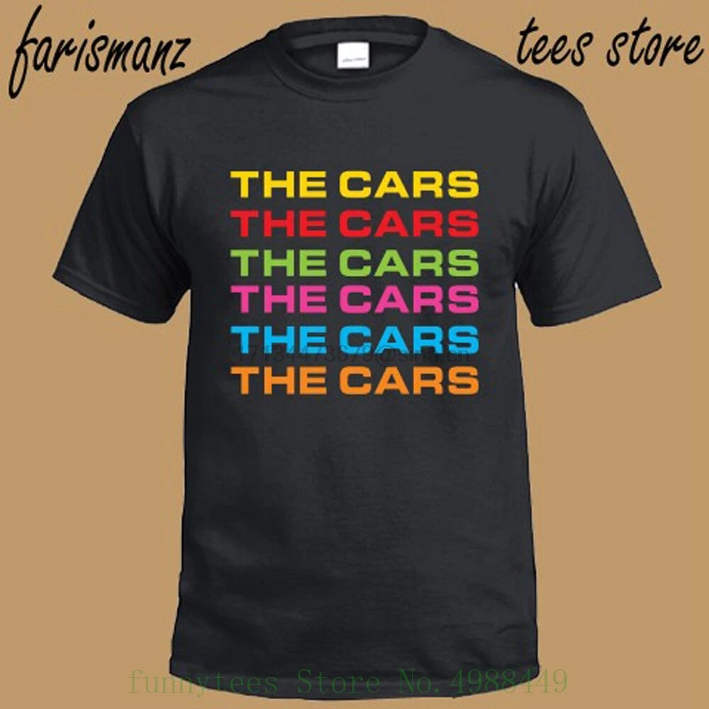 

New The Cars Logo Pop Rock Band Men Black T Shirt Size S To 3xl Summer Fashion Men Kawaii