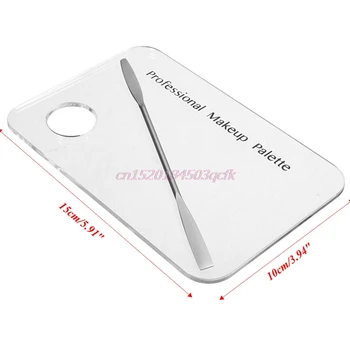 

Mixing Palette Cosmetic Acrylic Nail Art Makeup Polish Stainless Steel Spatula #H056#