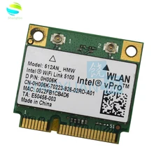 Беспроводной адаптер 512AN_HMW для Intel WiFi Link 5100 MINI PCI-E карта Wlan адаптер для сети ноутбука 2,4G/5 ГГц для Dell