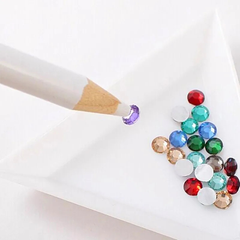 

5Pcs Nail Art Tool Rhinestones Picker Wax Pencil Crystal Picking Dotting Tool Nail Gem Pick Up Pen For Rhinestones