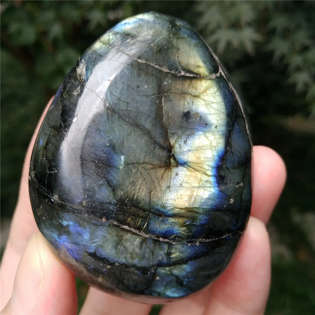 

Labradorite Tumbled Palm Stone Natural Labradorite Gemstone Flash Rainbow Labradorite Gift Present