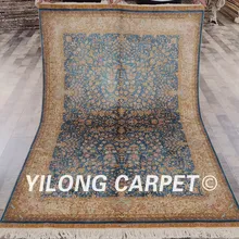 Yilong 4.5 'x6. 5' голубой персидский коврики для Спальня классический восточные ковры ручной работы(zqg060a4.5x6.5