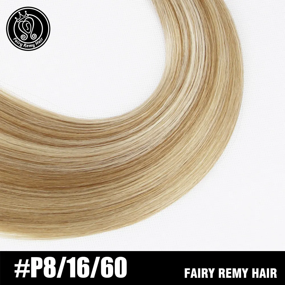 Сказочные волосы remy 22 дюйма 1 г/прядь настоящие волосы Remy Fusion с плоским кончиком для наращивания натуральные черные итальянские кератиновые капсулы волосы 50 г - Цвет: P8-16-60