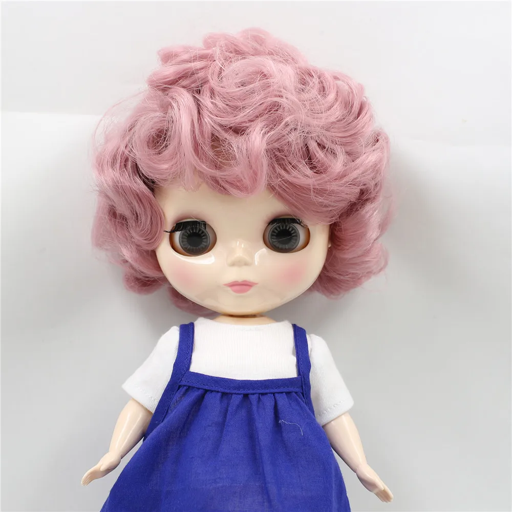 

Free shipping factory Blyth plump doll 90BL1063 Pink curly hair Cute Plumpy Lady 1/6 fat girl Toy Gift