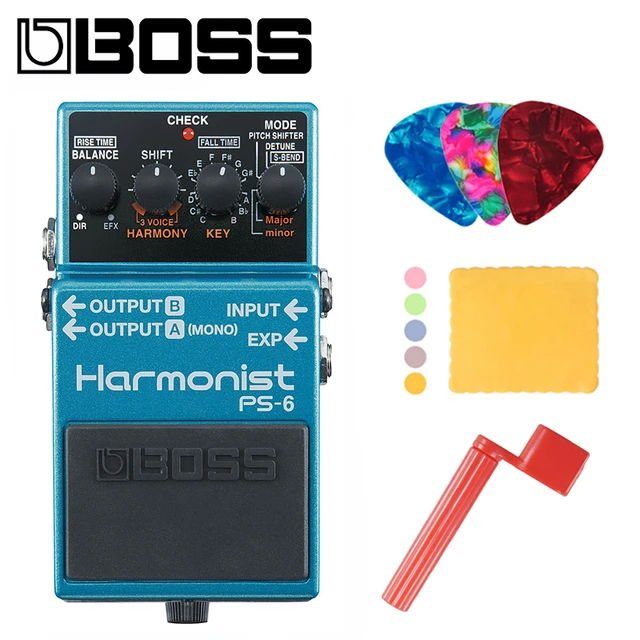Boss PS-6 Harmonist Pitch Shifter Stomp Box Effects Pedal Bundle