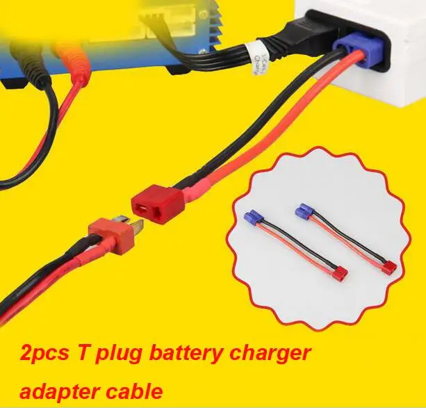 

Rcgeek 2pcs/lot YUNEEC Q500 accessories dedicated interface adapter cable for third-party T plug battery charger adapter cable