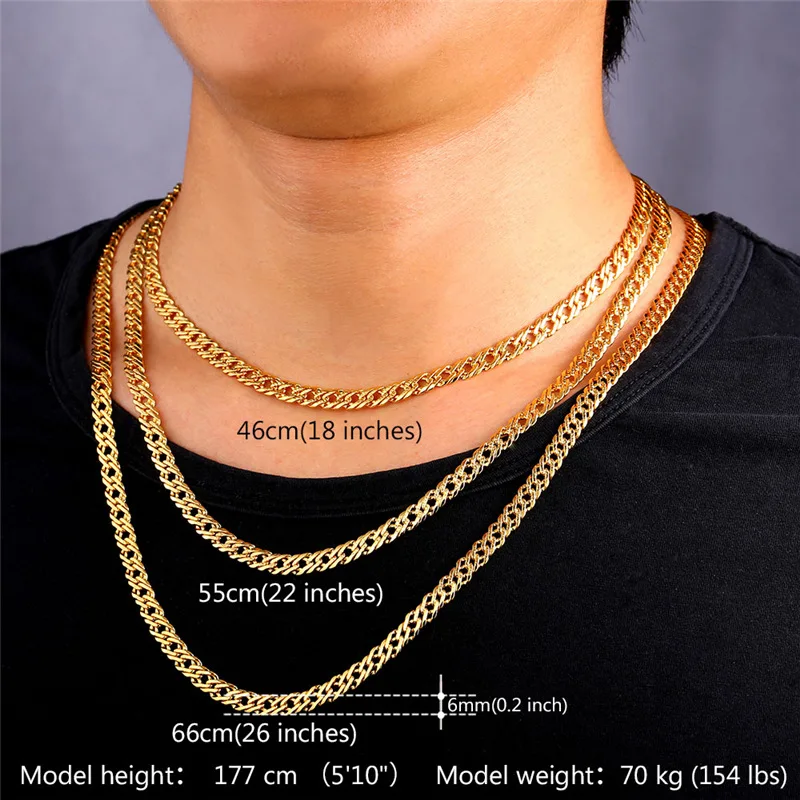 5mm gold chain mens Clearance