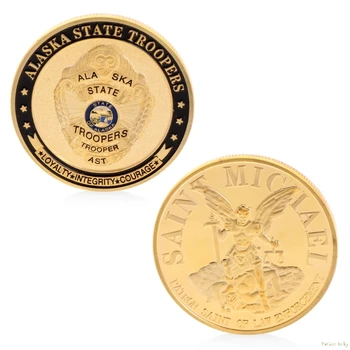 

2018 Meaningful Saint Michael Alaska State Troopers Commemorative Challenge Coin Collection Token Noncurrent Coin